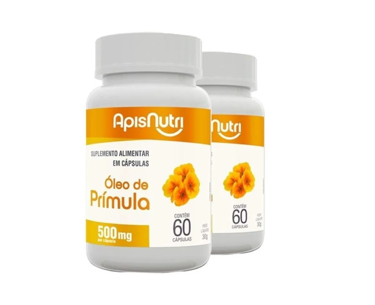 KIT 2 SUPLEMENTO ÓLEO DE PRíMULA COM 60CAPS - APISNUTRI