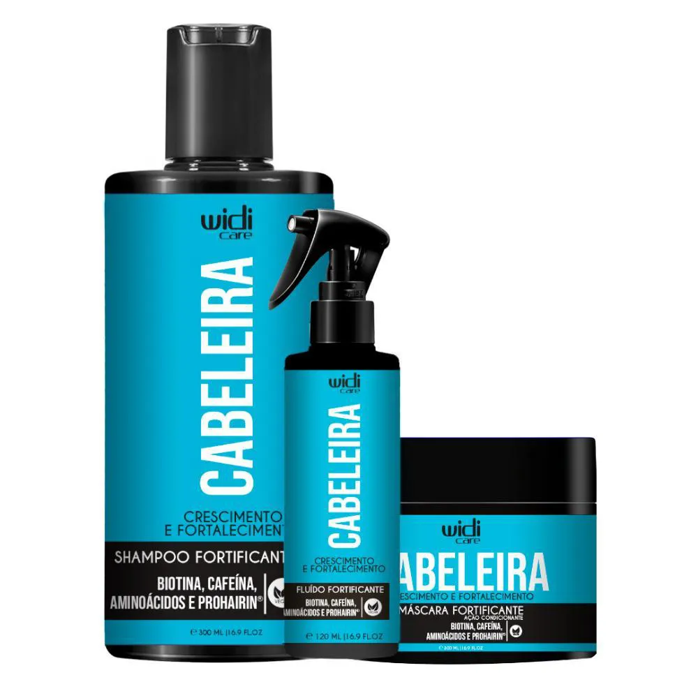 Widi Care Kit Cabeleira Crescimento E Fortalecimento Trio Fluído (3 Produtos)