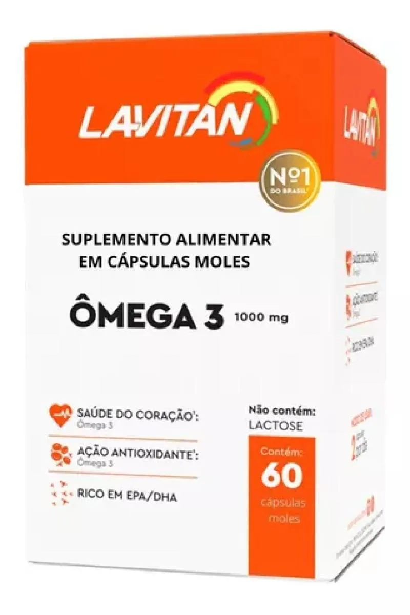 LAVITAN ôMEGA 3 1000MG COM  60 CáPSULAS GELATINOSAS