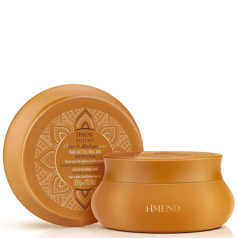 Máscara de Cabelo Hair Butter Amend Millenar Óleos de Madagascar 300g