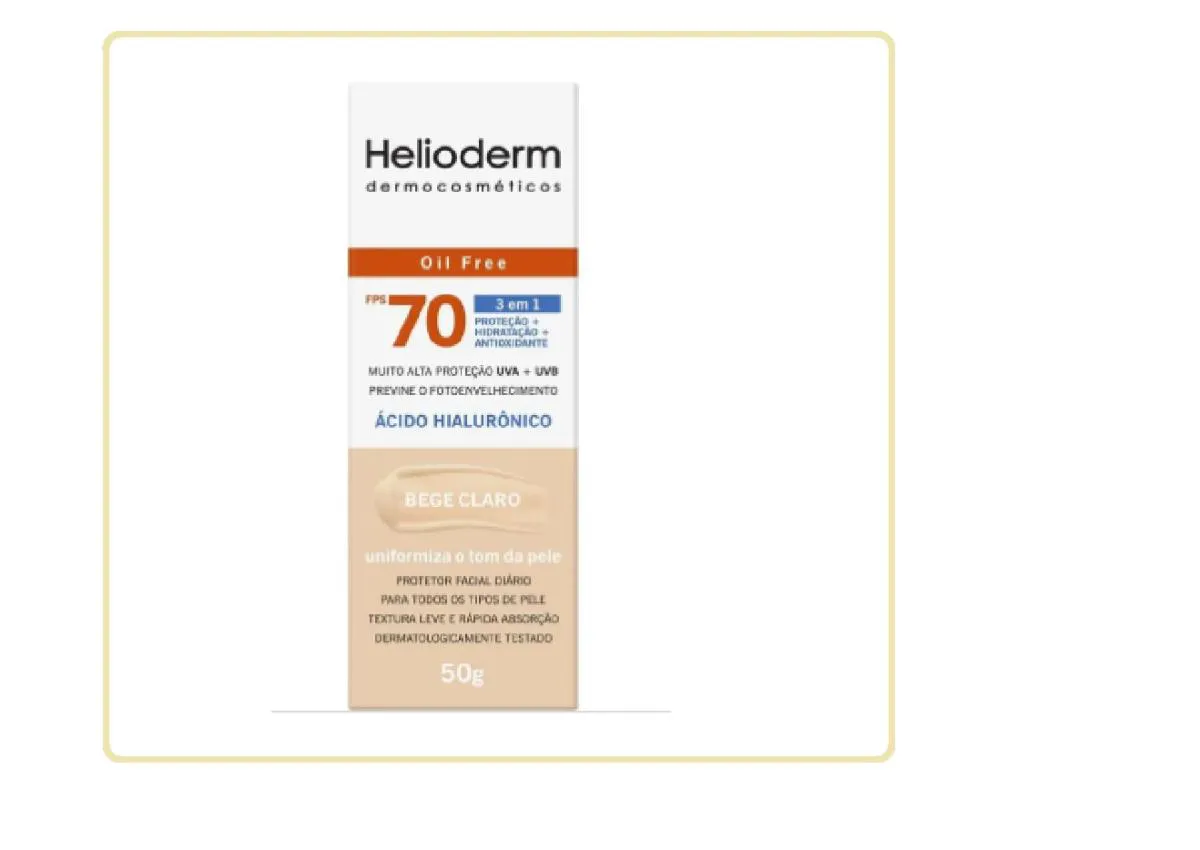 PROTETOR SOLAR FACIAL FPS 70 BEGE CLARO - KLEY HERTZ