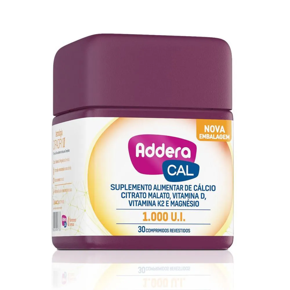 Vitmaina D 1000UI + Cálcio Addera Cal 30 comprimidos 