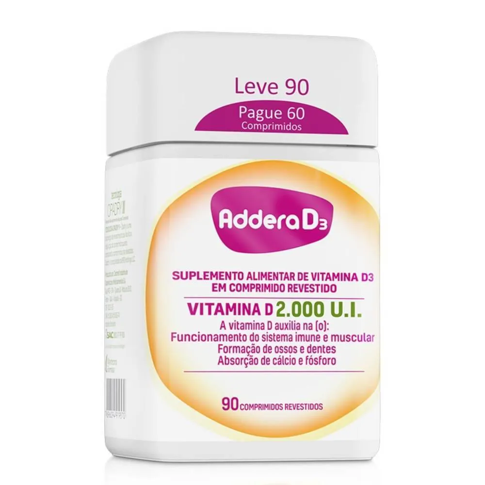 Vitamina D 2000UI Addera D3 90 comprimidos