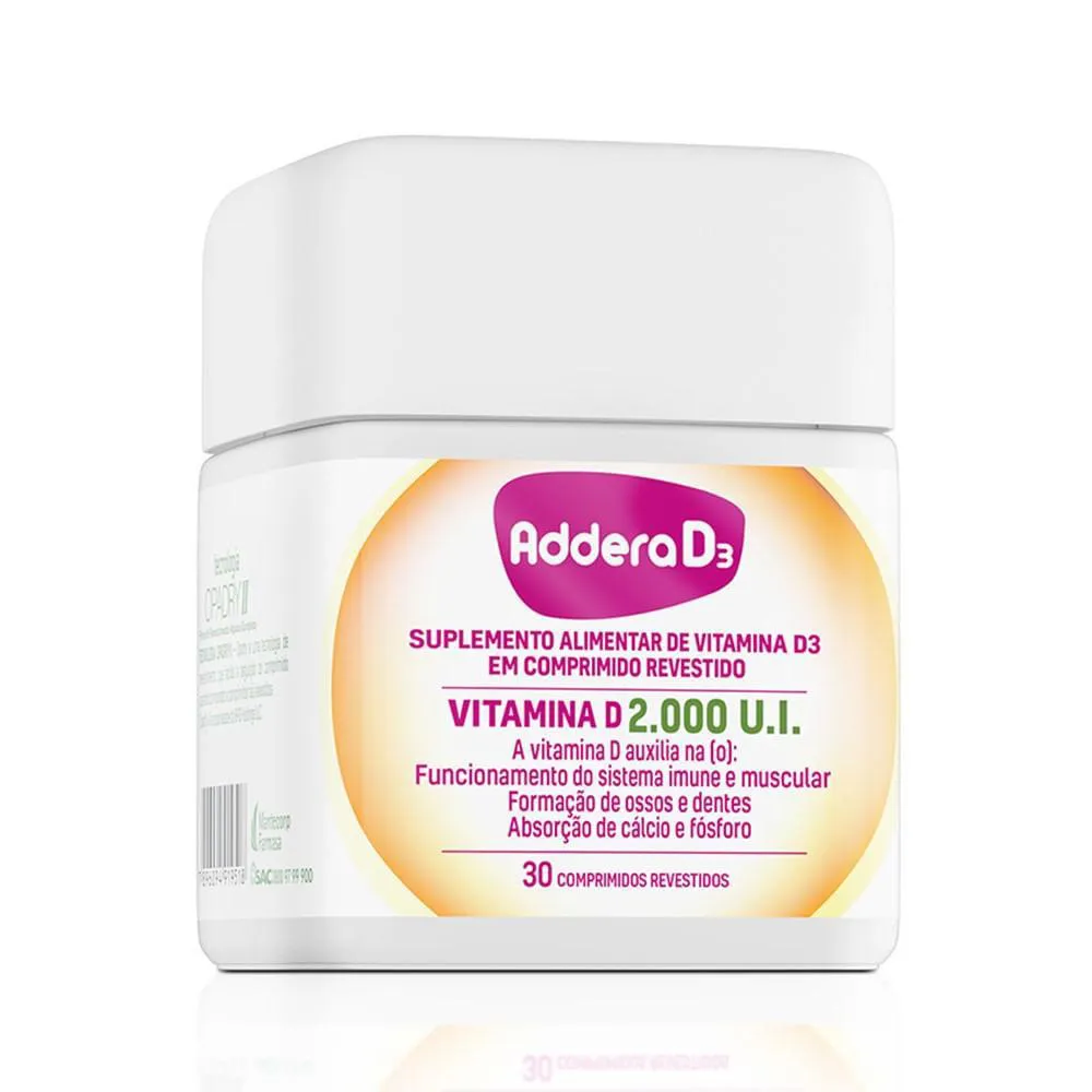 Vitamina D 2000UI Addera D3 30 comprimidos