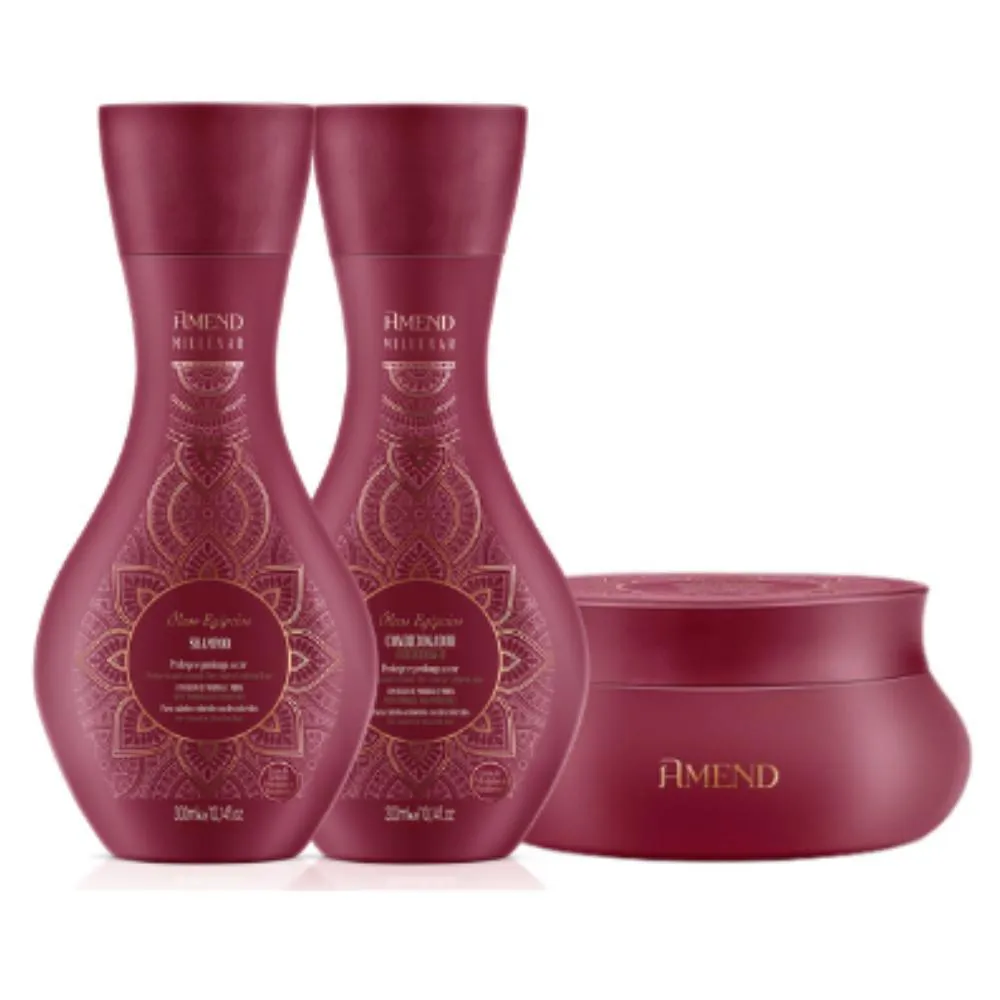Kit Amend Millenar Óleos Egípcios Shampoo 300ml+ Condicionador 300ml+ Máscara de Cabelo Intensiva 300g