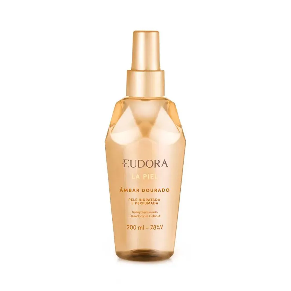 SPRAY PERFUMADO COLôNIA LA PIEL ÂMBAR DOURADO 200ML