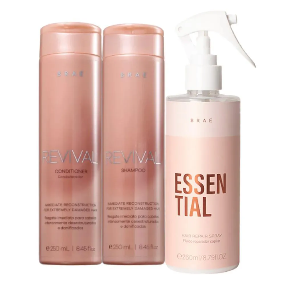 Kit Braé Revival Treatment Reconstruction Trio (3 Produtos)