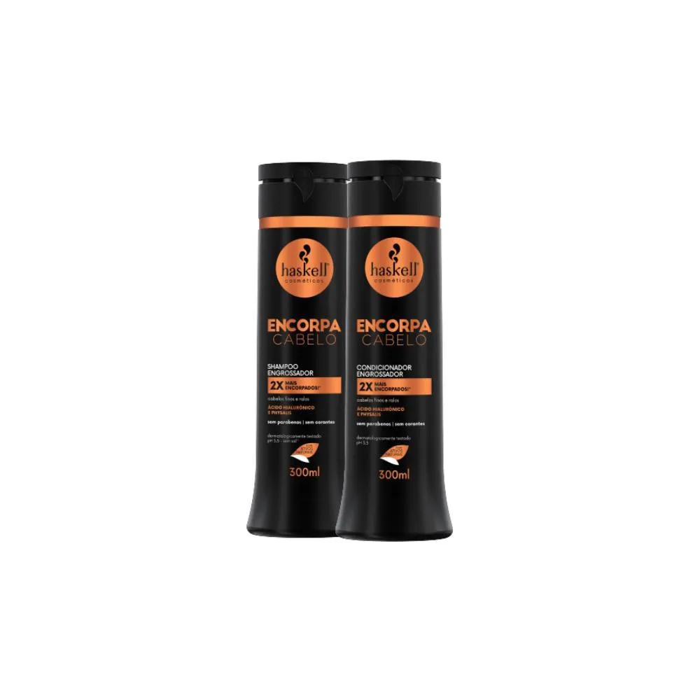 Kit Haskell Encorpa Cabelo Shampoo 300ml+ Condicionador 300ml