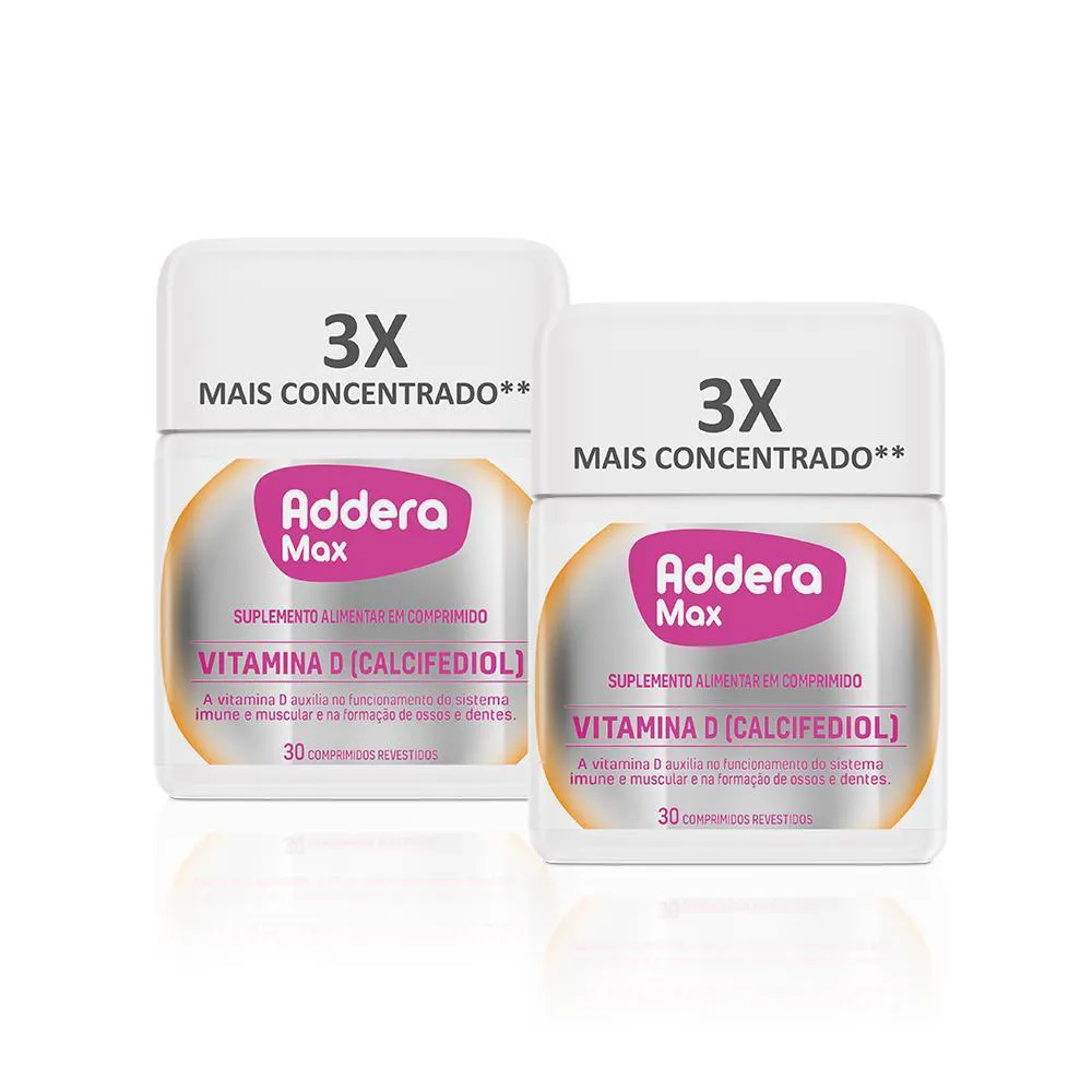 Kit Vitamina D Addera +Imunidade Max 2 unidades 30 comprimidos