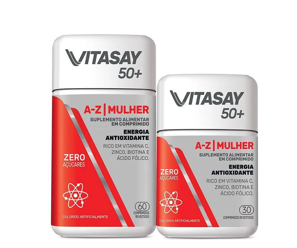 Kit Polivitamínico A a Z Vitasay Mulher 50+ 2 unidades 90 comprimidos