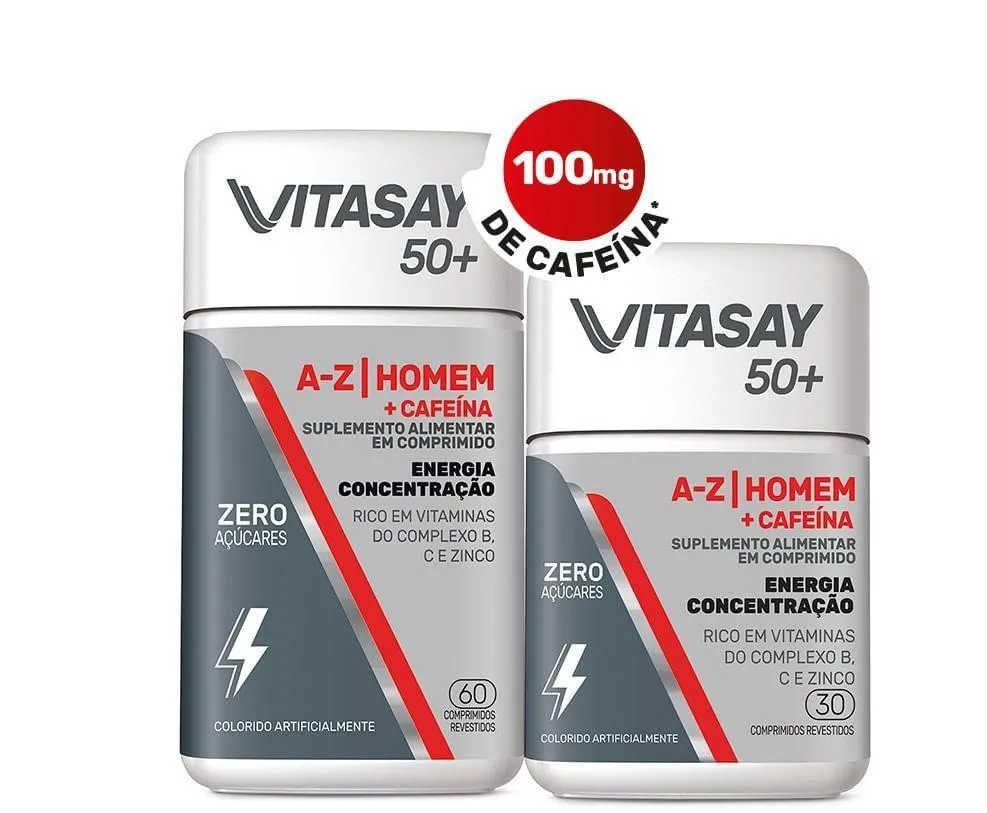 Kit Suplemento Alimentar VITASAY50+ A-Z HOMEM 90 COMPRIMIDOS