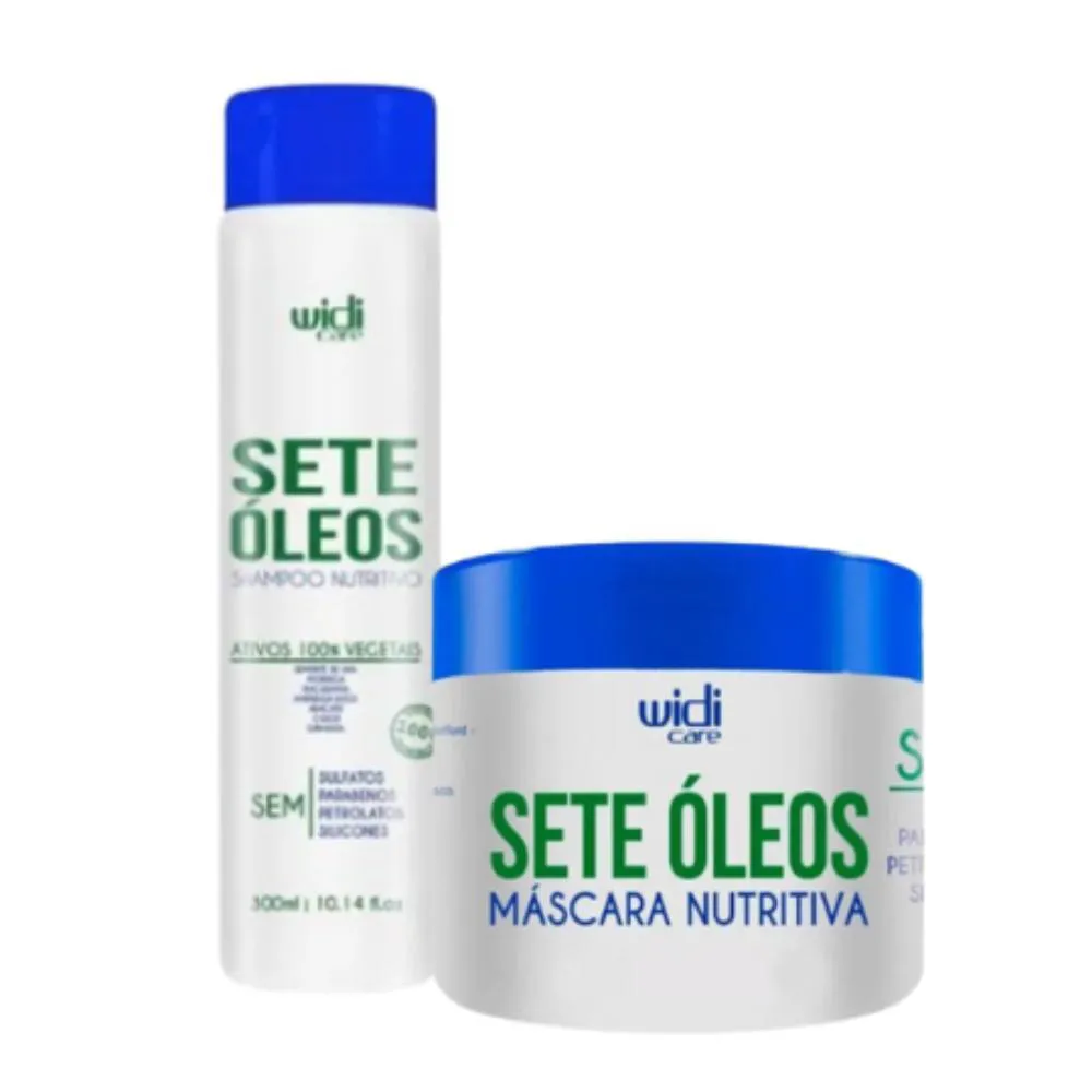 WIDI KIT SETE ÓLEOS SHAMPOO NUTRITIVO 300ML, MáSCARA NUTRITIVA 300G (2 PRODUTOS)