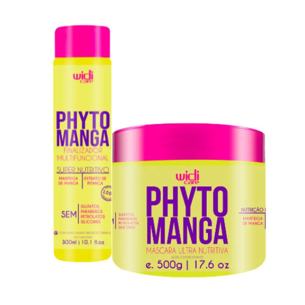 WIDI KIT PHYTOMANGA FINALIZADOR 300ML, MáSCARA ULTRA NUTRITIVA 500G (2 PRODUTOS)