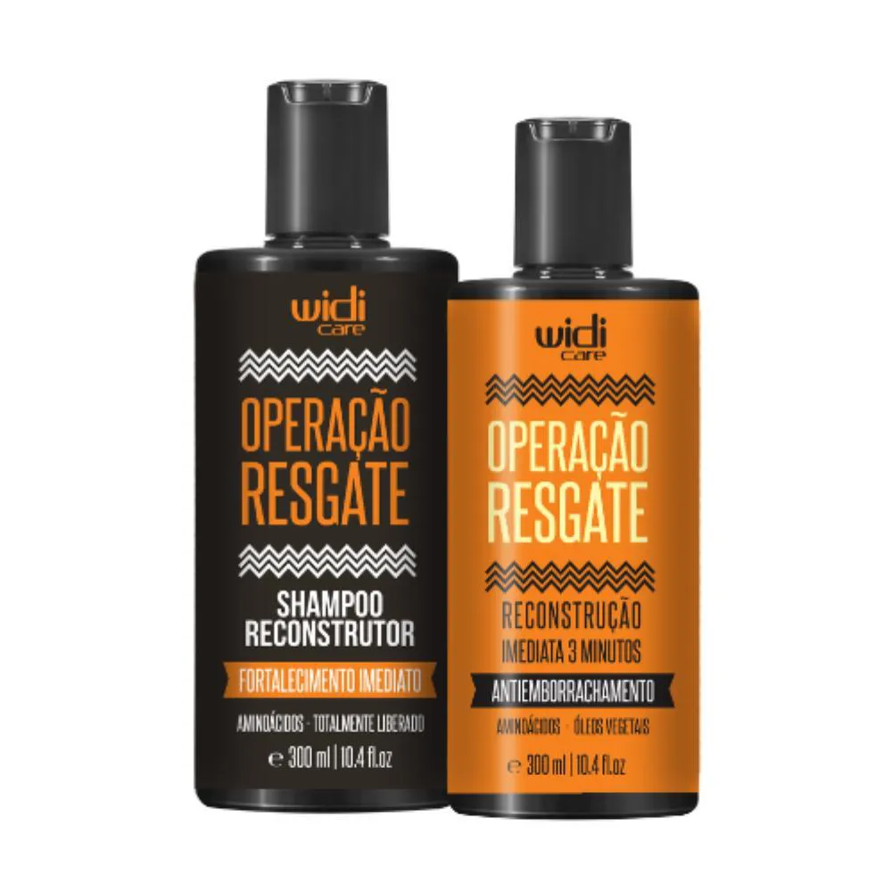 WIDI KIT OPERAçãO RESGATE SHAMPOO RECONSTRUTOR 300ML, RECONSTRUçãO 300ML (2 PRODUTOS)