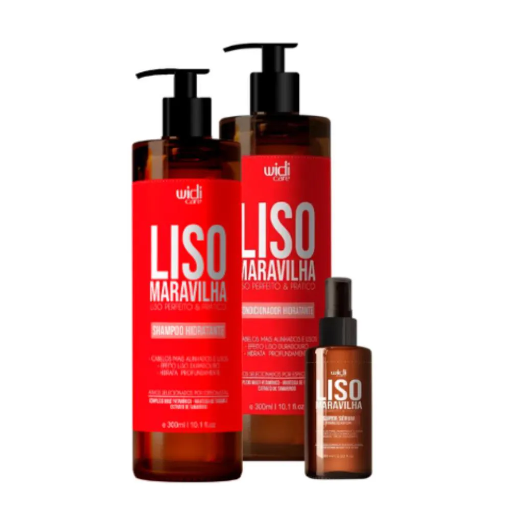 WIDI KIT LISO MáGICO SHAMPOO 300ML + COND 300ML + SéRUM 60ML