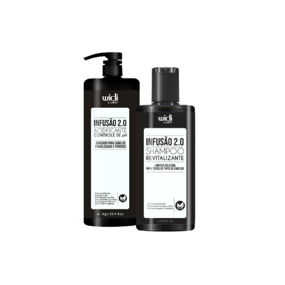 WIDI KIT INFUSãO 2.0 ACIDIFICANTE 1KG, INFUSãO 2.0 SHAMPOO REVITALIZANTE 300ML (2 PRODUTOS)