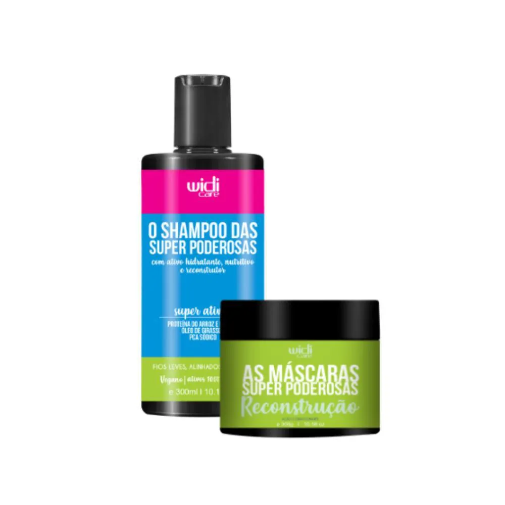 WIDI KIT DAS SUPER PODEROSAS SHAMPOO 300ML + MASQ RECONSTRUçãO