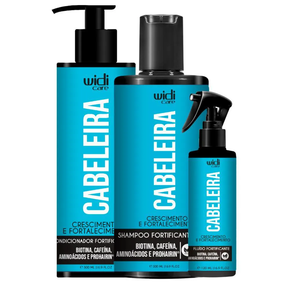 Widi Care Kit Cabeleira Crescimento E Fortalecimento Trio Fluído (3 Produtos)