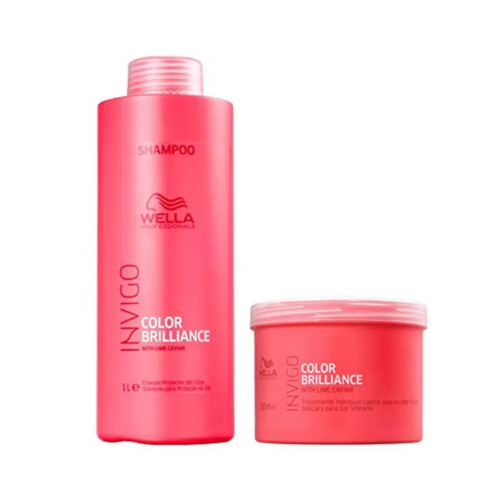 Wella Invigo Color Brilliance Kit Shampoo 1L + Mascara 500ml