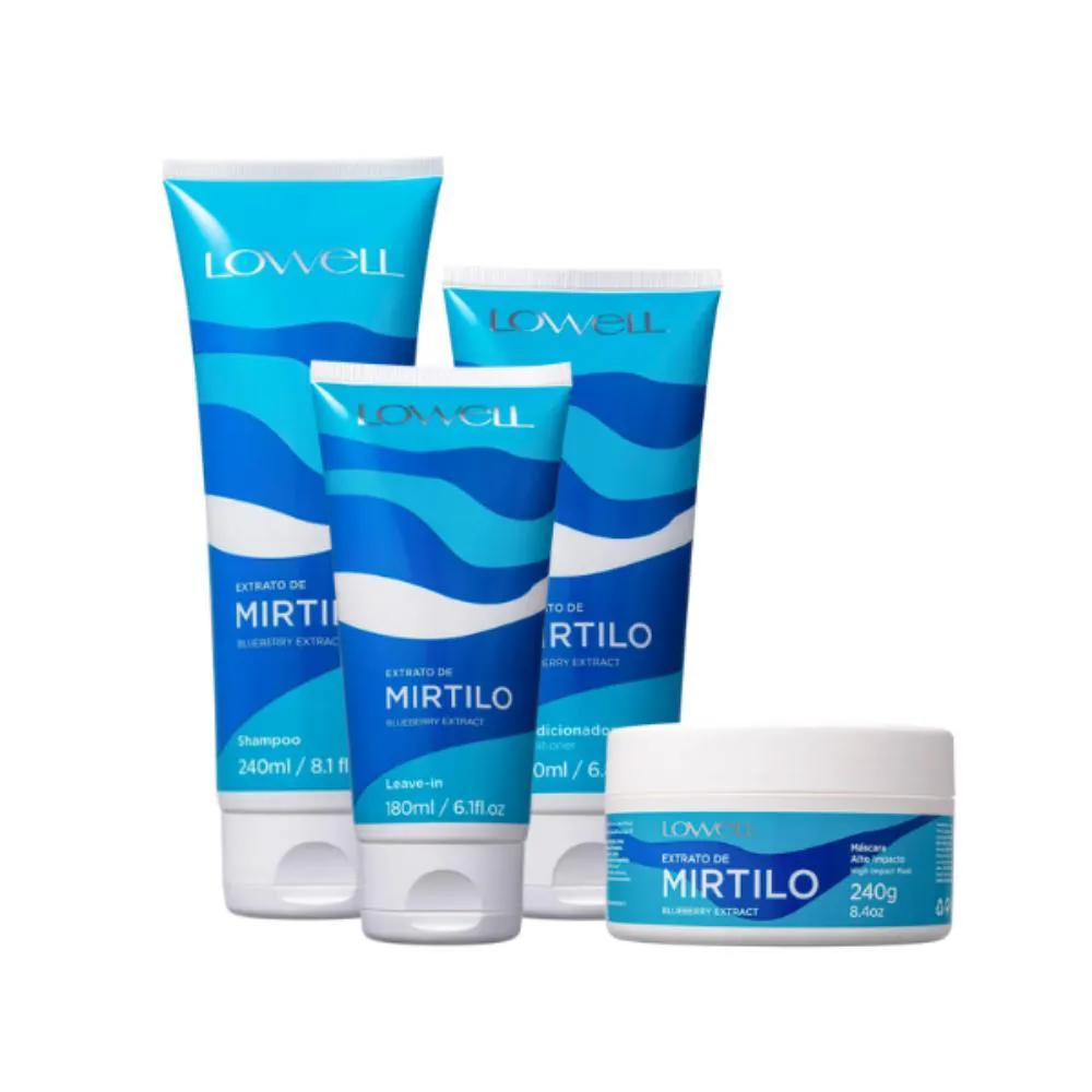 LOWELL KIT MIRTILO LEAVE IN TREATMENT (4 PRODUTOS)