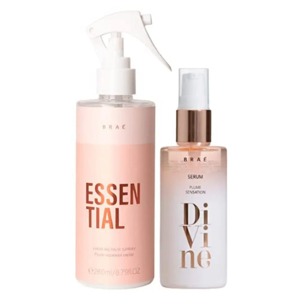 Kit Braé Essential Fluído Reparador 260ml + Serun Plume 60ml
