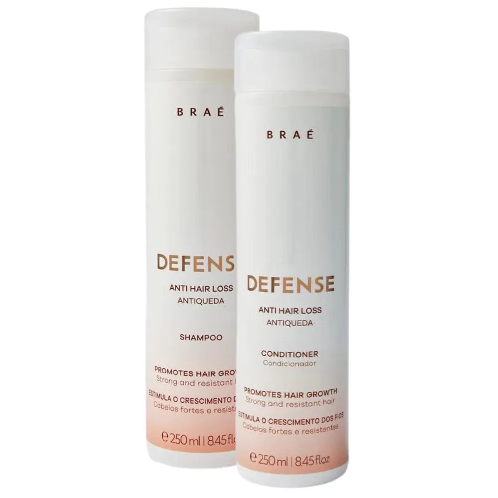 Kit Braé Defense Shampoo 250ml, Condicionador 250ml (2 produtos)
