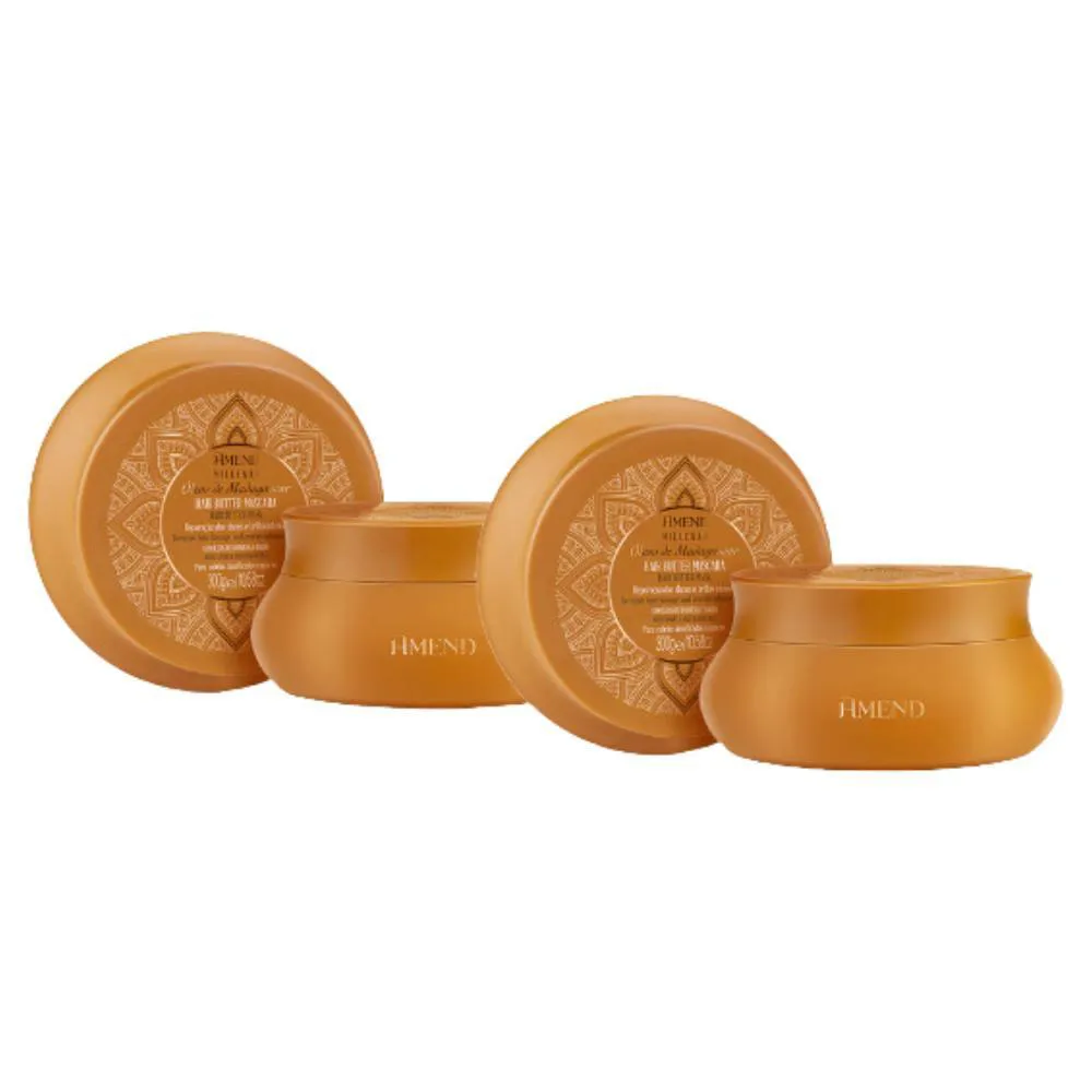 Kit Máscara de Cabelo Hair Butter Amend Millenar Óleos de Madagascar 300g 2 unidades