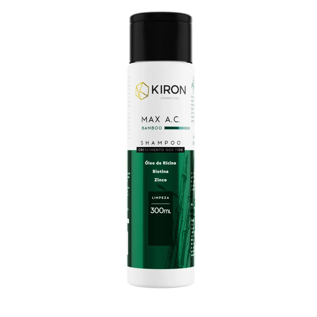SHAMPOO BAMBOO MAX A.C. CRESCIMENTO DOS FIOS KIRON COSMéTICOS 300ML