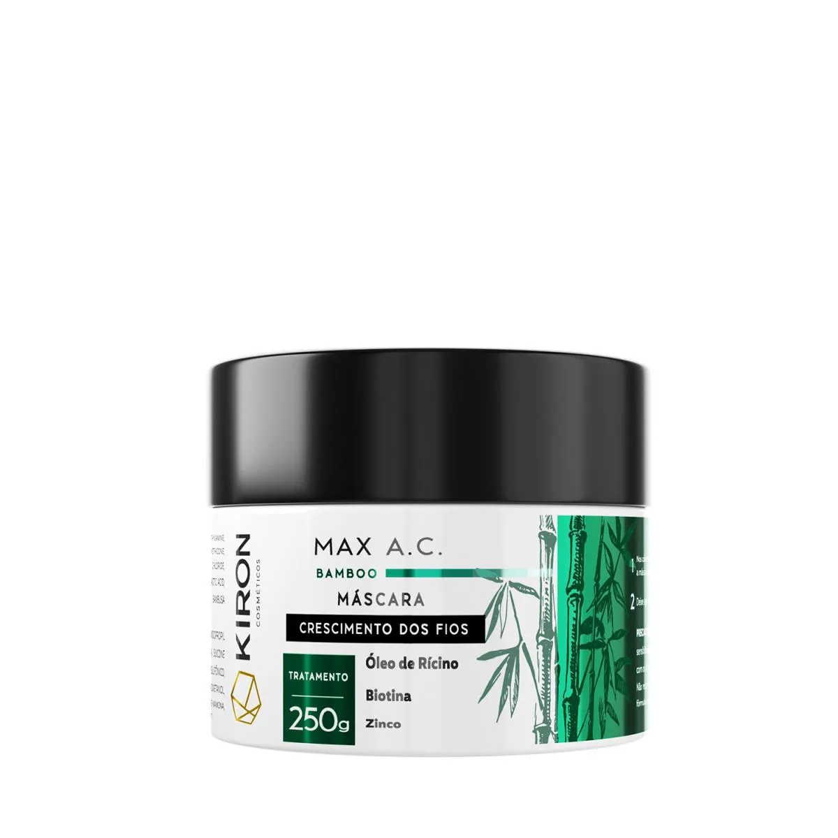 MáSCARA BAMBOO MAX A.C. CRESCIMENTO DOS FIOS KIRON COSMéTICOS 250G