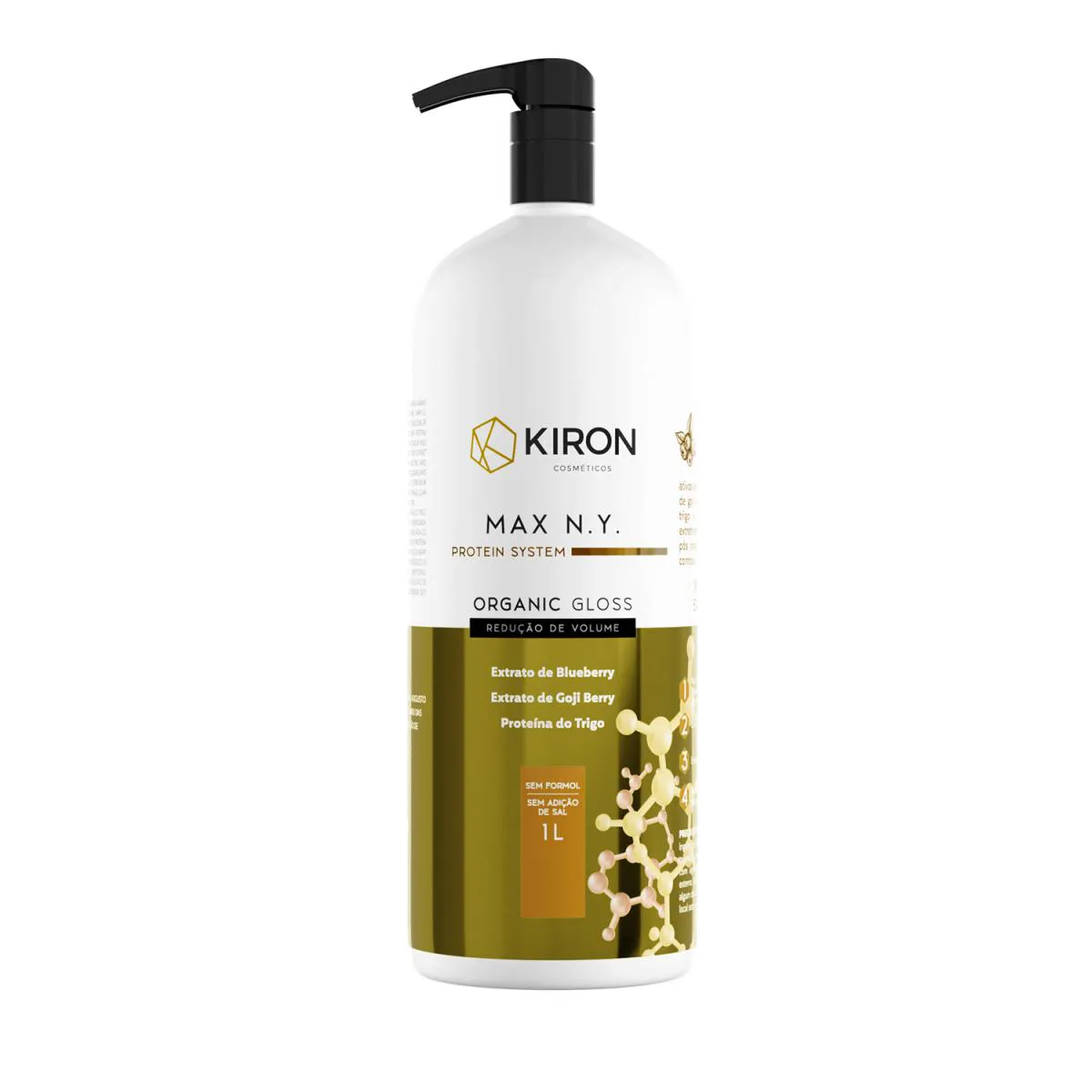 ESCOVA PROGRESSIVA ORGANIC GLOSS MAX N.Y. PROTEIN SYSTEM KIRON COSMéTICOS 1L