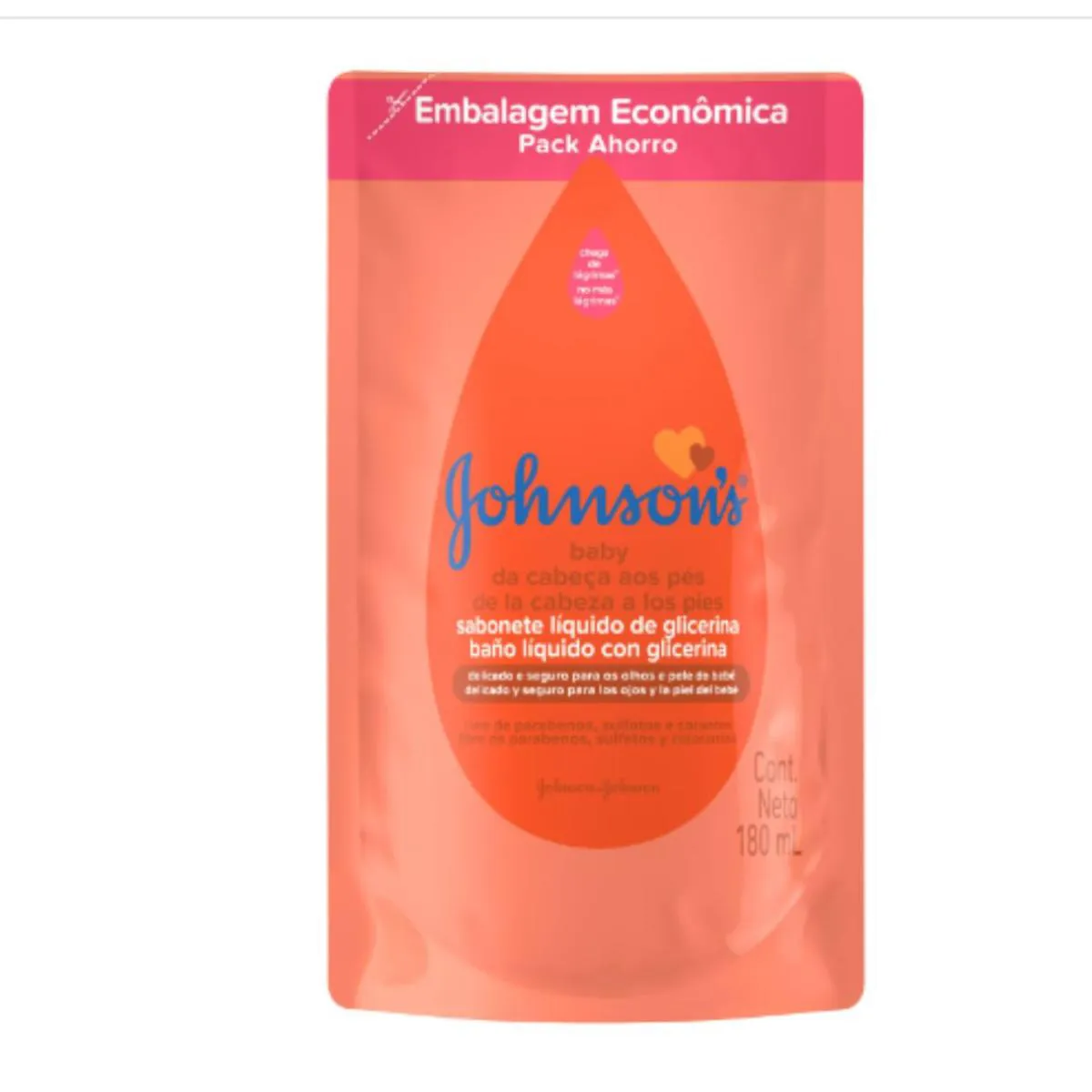 REFIL SABONETE LíQUIDO DE GLICERINA JOHNSON´S BABY 180ML