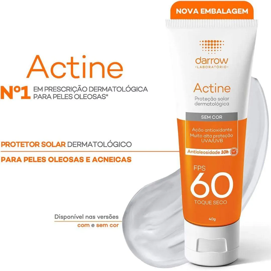ACTINE PROTETOR SOLAR FPS 60 DARROW - 40G