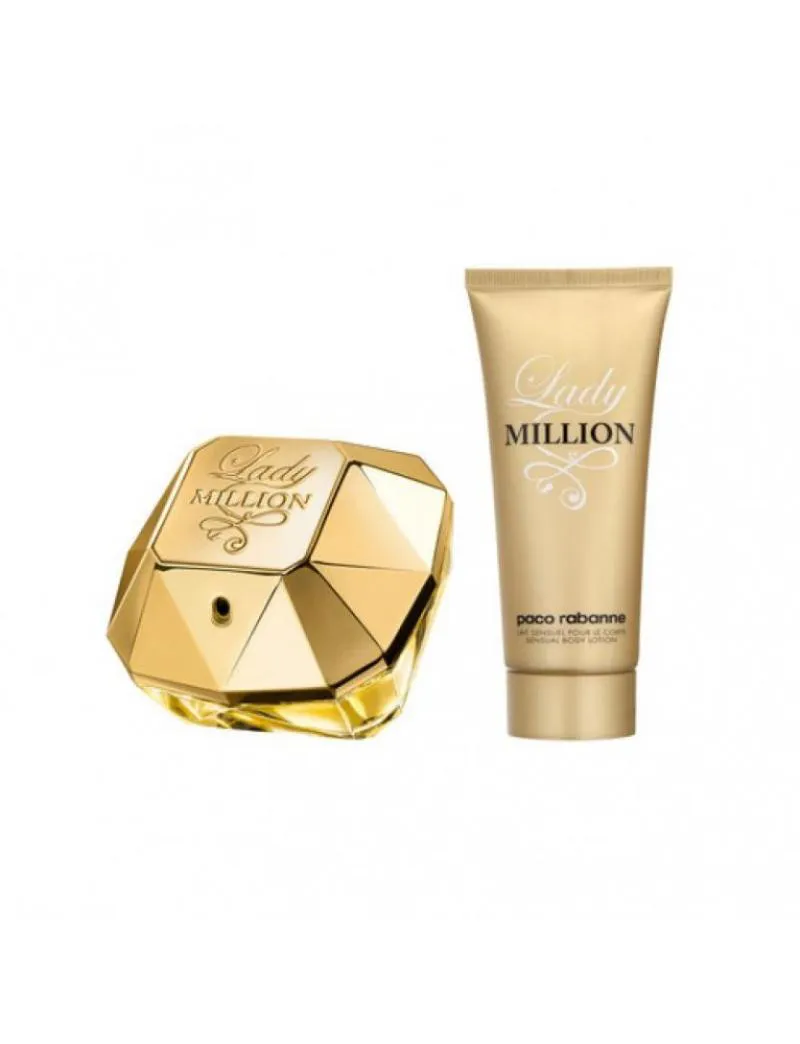 PACO RABANNE KIT LADY MILLION FEMININO (EAU DE PARFUM 80ML + LOÇÃO HIDRATANTE 100ML)