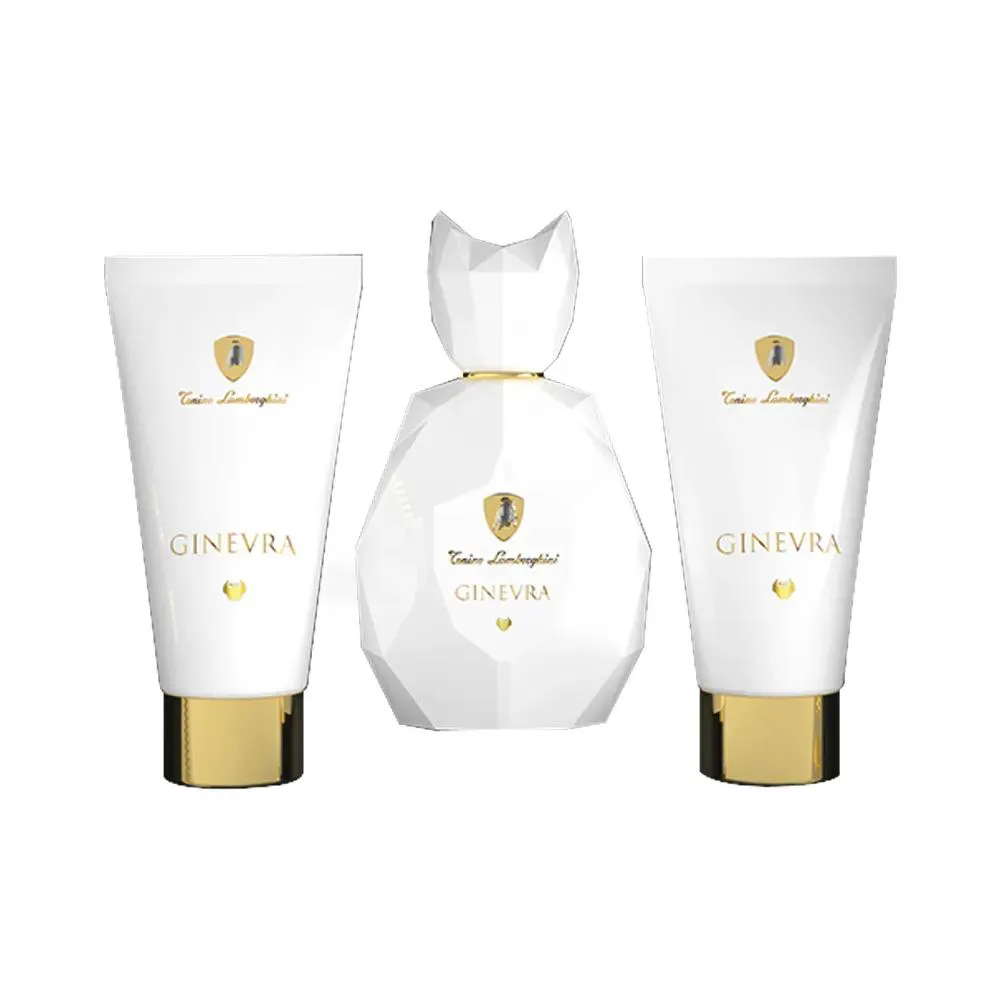 Kit White Ginevra Tonino Lamborghini Feminino Eau de Parfum 100ml + Loção Corporal 100ml + Gel de Banho 100ml