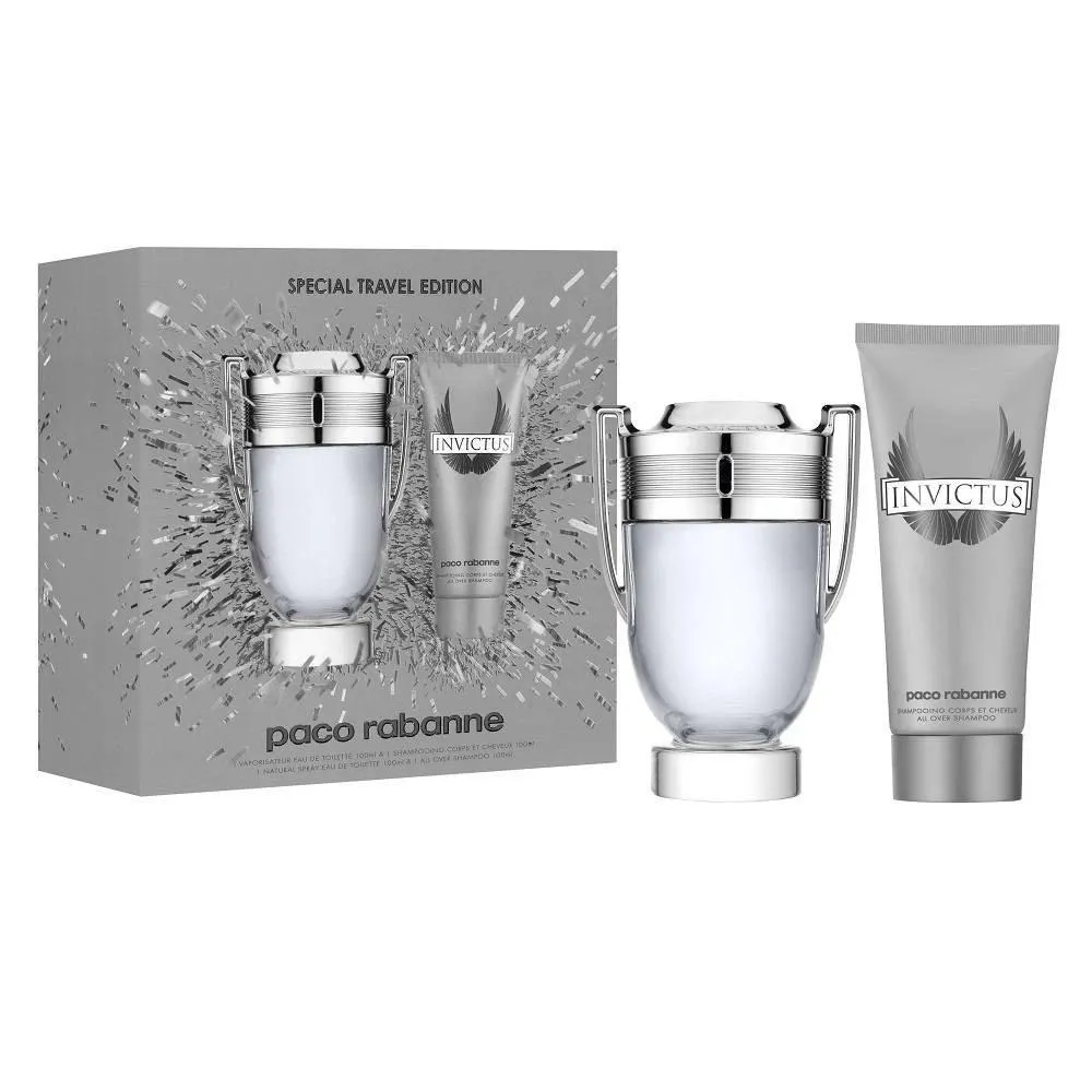 KIT PACO RABANNE INVICTUS EAU DE TOILETTE 100ML + ALL OVER SHAMPOO 100ML