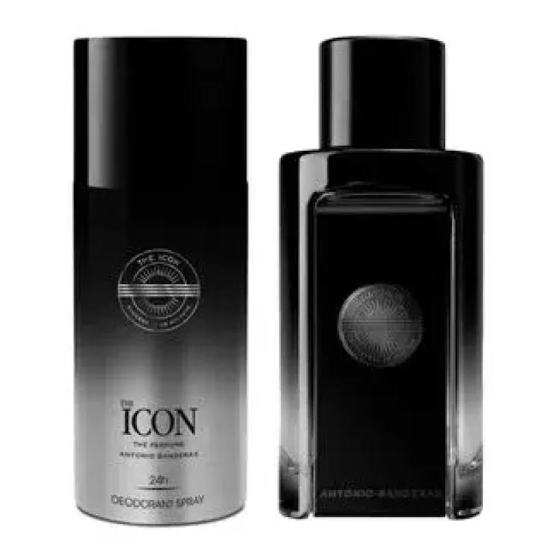 Kit The Icon Antonio Banderas Masculino Eau de Toilette 100ml+ Desodorante Corporal 150ml