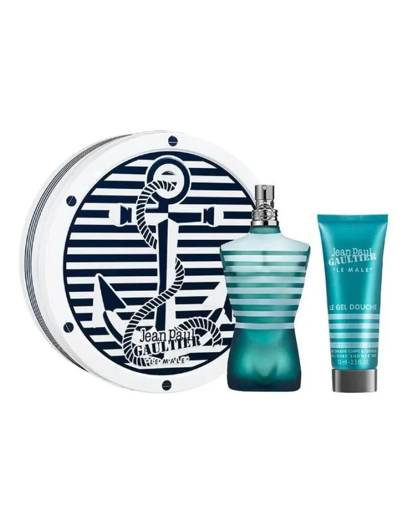 KIT JEAN PAUL GAULTIER LE MALE EDT 125ML + GEL DOUCHE CORPS & CHEVEUX 75ML