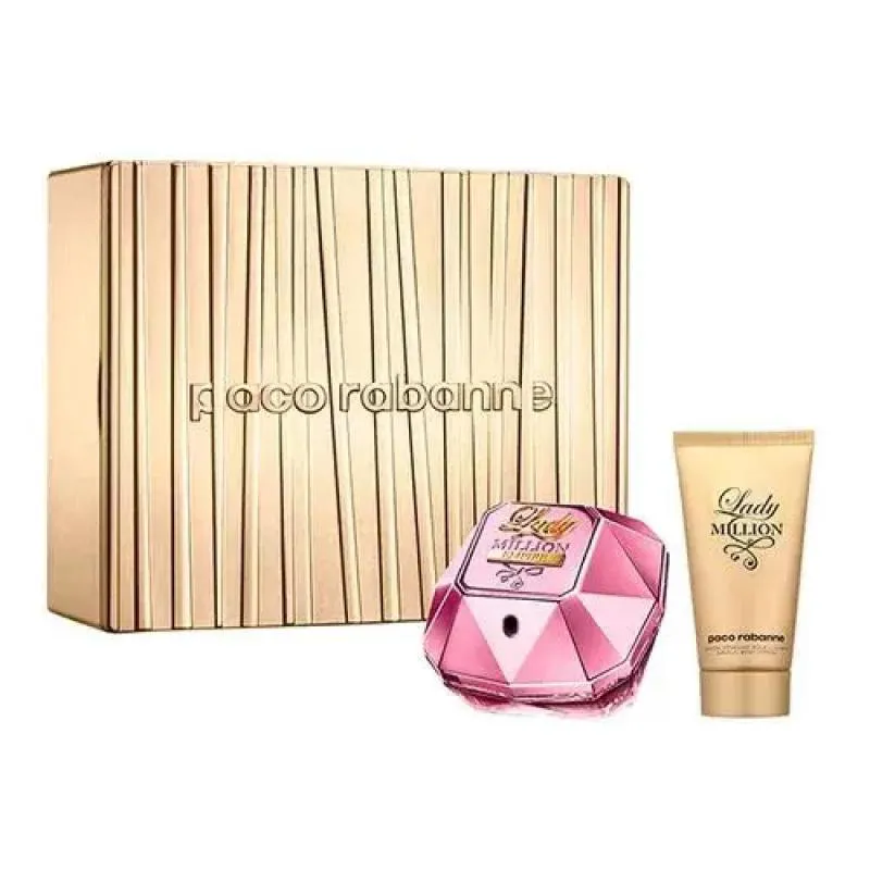 KIT PACO RABANNE LADY MILLION EMPIRE EDP 50ML + SENSUAL BODY LOTION 75ML