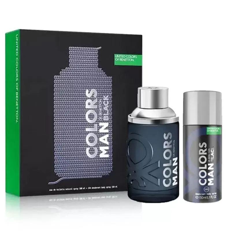 Kit Black United Colors of Benetton Masculino Eua de Toilette 100ml+ Desodorante Corporal 150ml