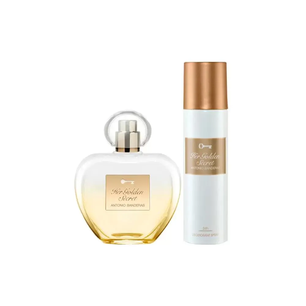 Kit Her Golden Secret Antonio Banderas Feminino Eau de Toilette 80ml + Desodorante Spray 150ml
