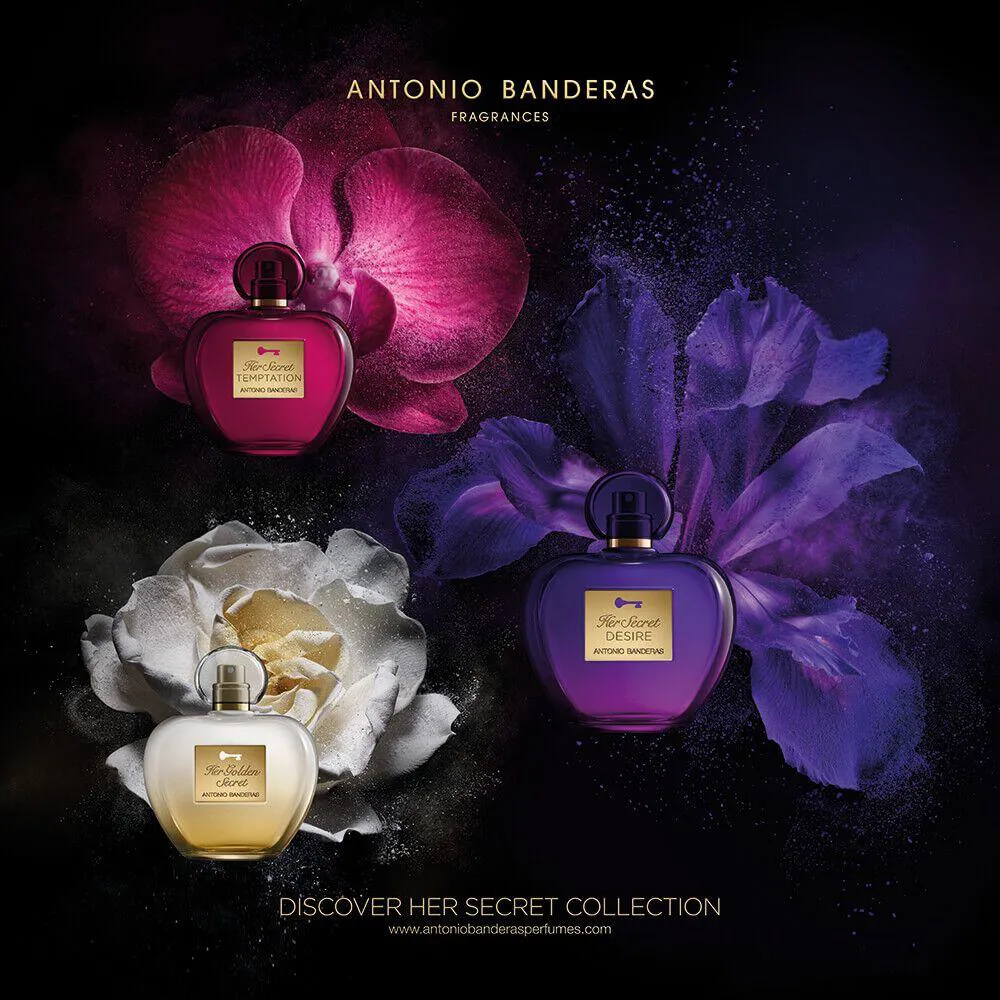 Kit Her Secret Desire Antonio Banderas Feminino Eau de Toilette 80ml+ Desodorante Corporal 150ml