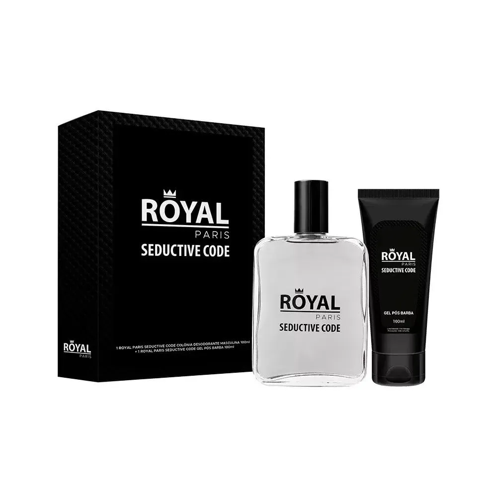 Kit Seductive Code Royal Paris Masculino Deo Colônia 100ml + Gel Pós Barba 100ml