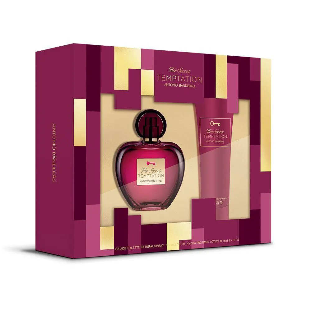 Kit Her Secret Temptation Antonio Banderas Feminino Eau de Toilette 80ml+ Desodorante Corporal 150ml