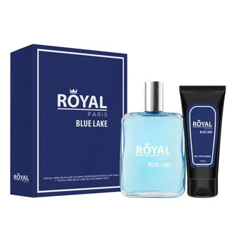 Kit Blue Lake Royal Paris Masculino Deo Colônia 100ml + Gel Pós Barba 100ml