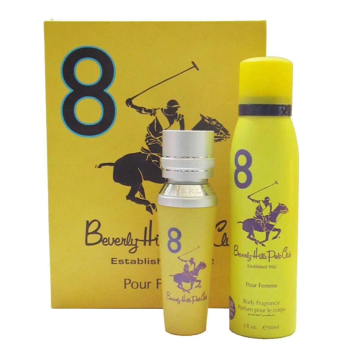 BEVERLY HILLS POLO CLUB N8 FEM EDT 50ML + DEO SPRAY N8 150ML