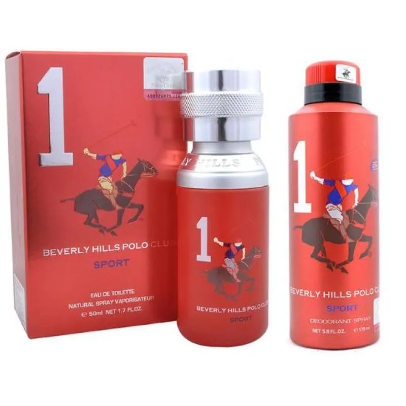 BEVERLY HILLS POLO CLUB SPORT N1 EDT 50ML + DEO BODY SPRAY N1 175ML