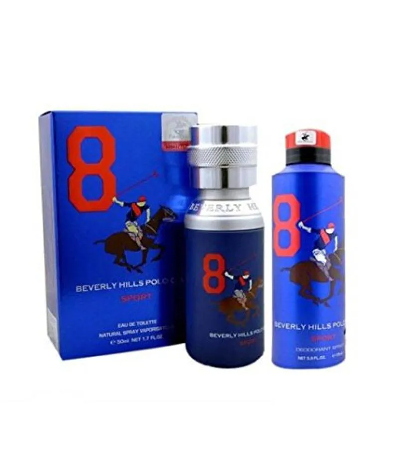 BEVERLY HILLS POLO CLUB SPORT N8 EDT 50ML + DEO BODY SPRAY N8 175ML