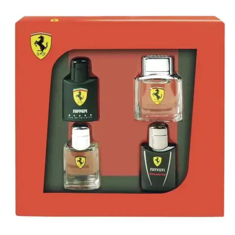 Kit Miniaturas Eau de Toilette Ferrari Masculino Scuderia 4ml + Black 4ml + Red 4ml + Extreme 4ml 