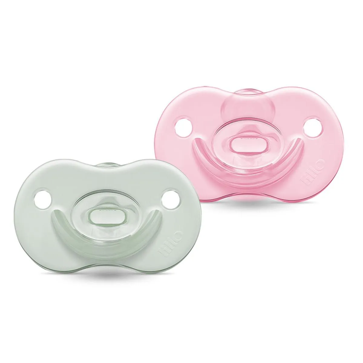 KIT 2 CHUPETAS 100% SILICONE CALMING NIGHT DAY ROSA - LILLO