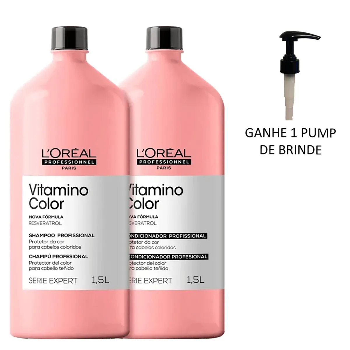 Kit L'Oréal Professionnel Serie Expert Vitamino Color - Shampoo 1,5L + Condicionador 1,5L